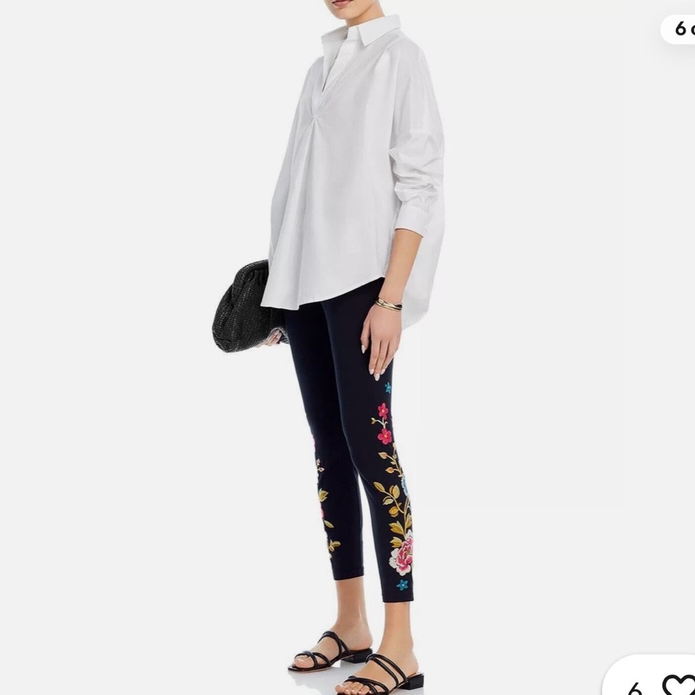 JW Los Angeles Floral Embroidered leggings